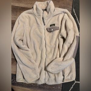 L.L. Bean Off-White Fleece Outerwear